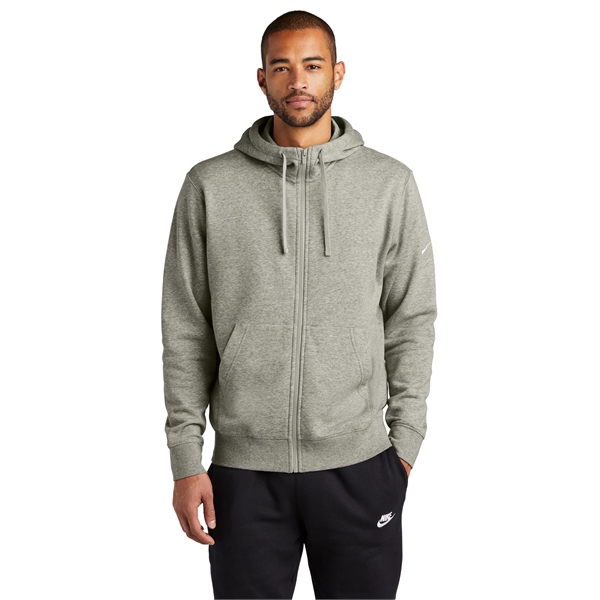 Nike Club Fleece Sleeve Swoosh Full-Zip Hoodie - Nike Club Fleece Sleeve Swoosh Full-Zip Hoodie - Image 9 of 29