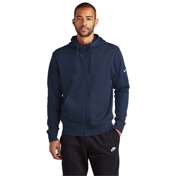 Nike Club Fleece Sleeve Swoosh Full-Zip Hoodie - Nike Club Fleece Sleeve Swoosh Full-Zip Hoodie - Image 14 of 29