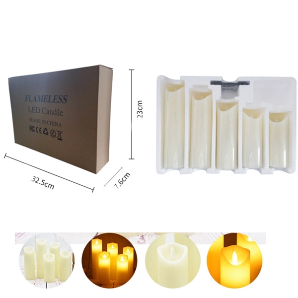 Flameless Led Candle Set Of 7 - Flameless Led Candle Set Of 7 - Image 2 of 2