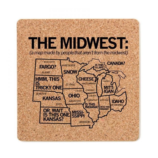 Custom Imprinted Square Cork Coasters - Custom Imprinted Square Cork Coasters - Image 3 of 5