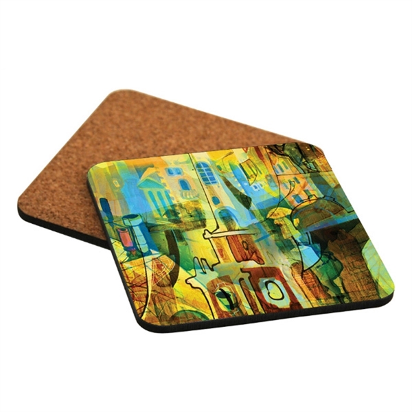 Custom Imprinted Square Cork Coasters - Custom Imprinted Square Cork Coasters - Image 1 of 5
