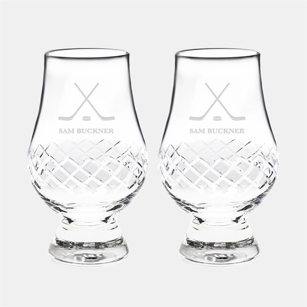 Custom Diamond Glencairn Whiskey Glass 6.75oz - Pair