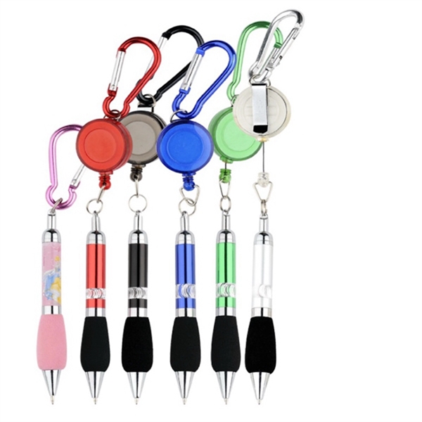 Retractable Badge Holder Carabiner Pen - Retractable Badge Holder Carabiner Pen - Image 0 of 0