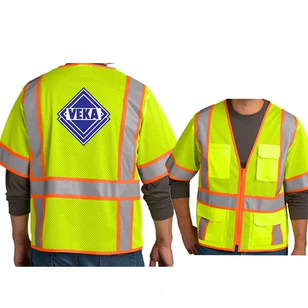 CornerStone® ANSI 107 Class 3 Surveyor Mesh Zippered Vest - CornerStone® ANSI 107 Class 3 Surveyor Mesh Zippered Vest - Image 0 of 0