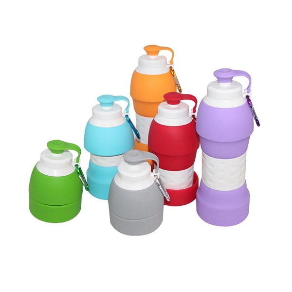 20 oz Reusable Collapsible Travel Bottle With Lid - 20 oz Reusable Collapsible Travel Bottle With Lid - Image 47 of 49
