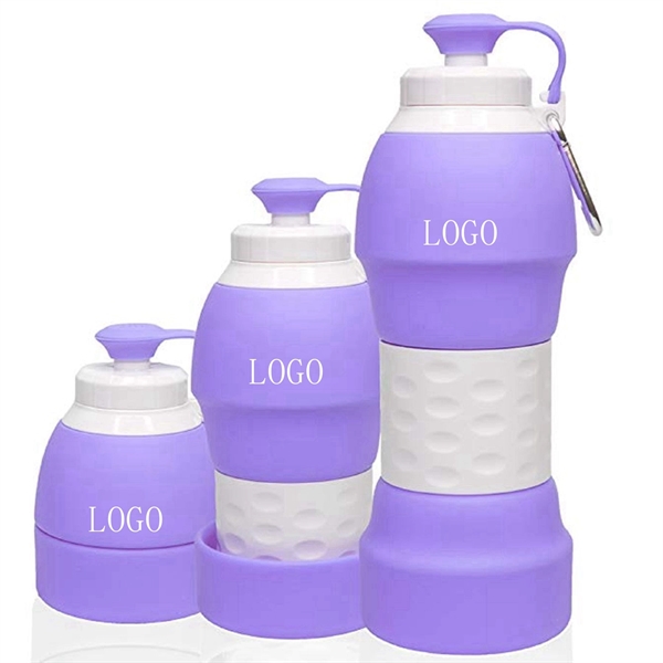 20 oz Reusable Collapsible Travel Bottle With Lid - 20 oz Reusable Collapsible Travel Bottle With Lid - Image 48 of 49