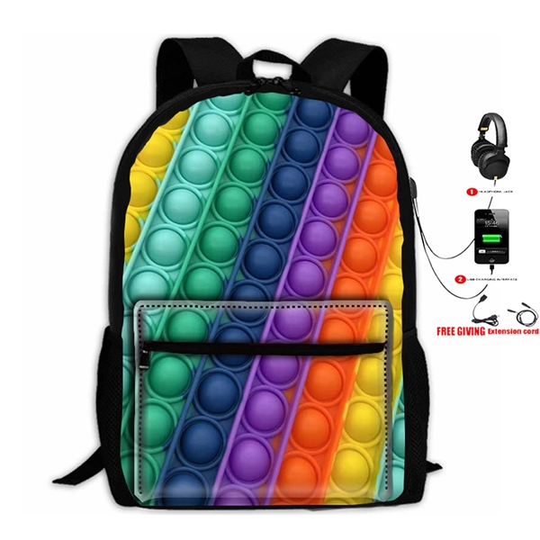3D Print Push Bubble Fidget Sensory Toy School Bag - 3D Print Push Bubble Fidget Sensory Toy School Bag - Image 3 of 8