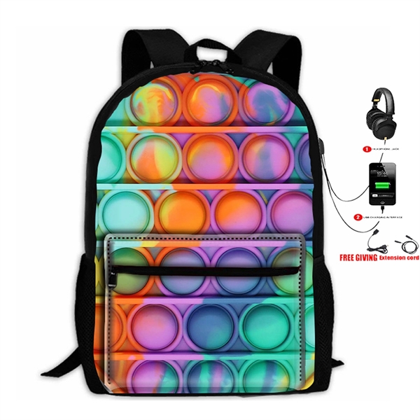 3D Print Push Bubble Fidget Sensory Toy School Bag - 3D Print Push Bubble Fidget Sensory Toy School Bag - Image 4 of 8