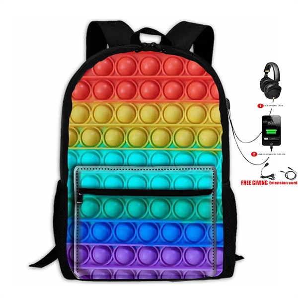 3D Print Push Bubble Fidget Sensory Toy School Bag - 3D Print Push Bubble Fidget Sensory Toy School Bag - Image 5 of 8