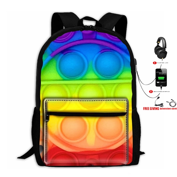 3D Print Push Bubble Fidget Sensory Toy School Bag - 3D Print Push Bubble Fidget Sensory Toy School Bag - Image 7 of 8
