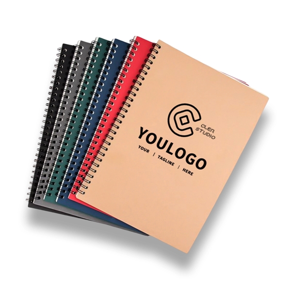 A5 Kraft Paper Cover Spiral Notebook