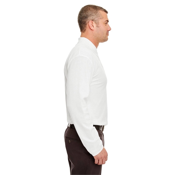 UltraClub Adult Long-Sleeve Classic Pique Polo - UltraClub Adult Long-Sleeve Classic Pique Polo - Image 2 of 42
