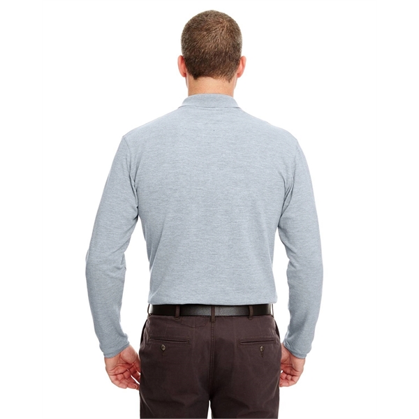 UltraClub Adult Long-Sleeve Classic Pique Polo - UltraClub Adult Long-Sleeve Classic Pique Polo - Image 4 of 42