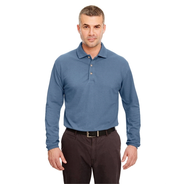 UltraClub Adult Long-Sleeve Classic Pique Polo - UltraClub Adult Long-Sleeve Classic Pique Polo - Image 15 of 42