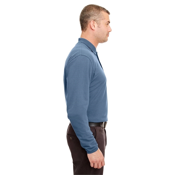 UltraClub Adult Long-Sleeve Classic Pique Polo - UltraClub Adult Long-Sleeve Classic Pique Polo - Image 17 of 42