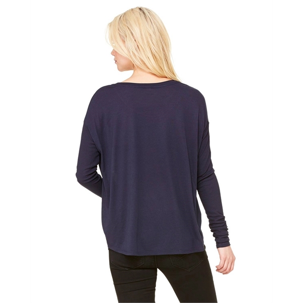 Bella + Canvas Ladies' Flowy Long-Sleeve T-Shirt with 2x1... - Bella + Canvas Ladies' Flowy Long-Sleeve T-Shirt with 2x1... - Image 1 of 7