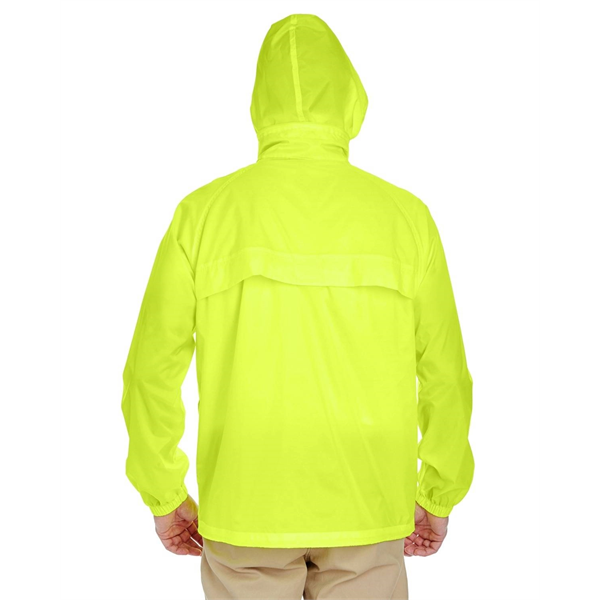 UltraClub Adult Full-Zip Hooded Pack-Away Jacket - UltraClub Adult Full-Zip Hooded Pack-Away Jacket - Image 1 of 13