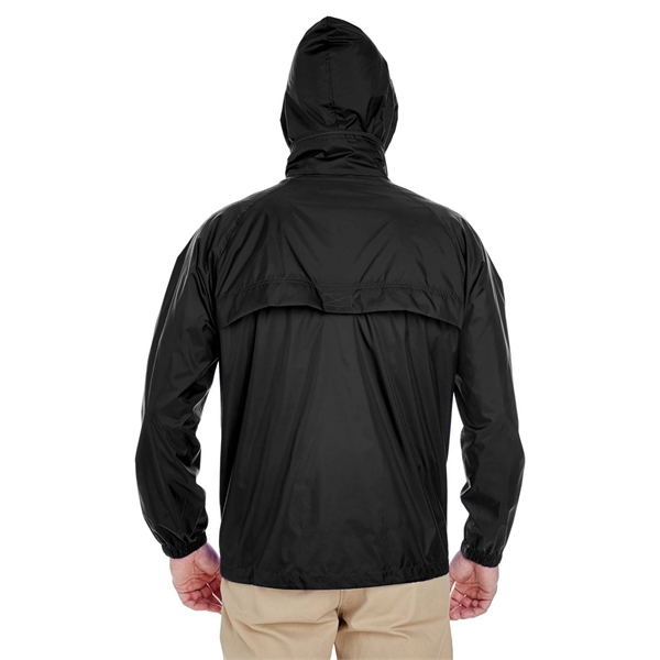 UltraClub Adult Full-Zip Hooded Pack-Away Jacket - UltraClub Adult Full-Zip Hooded Pack-Away Jacket - Image 2 of 13