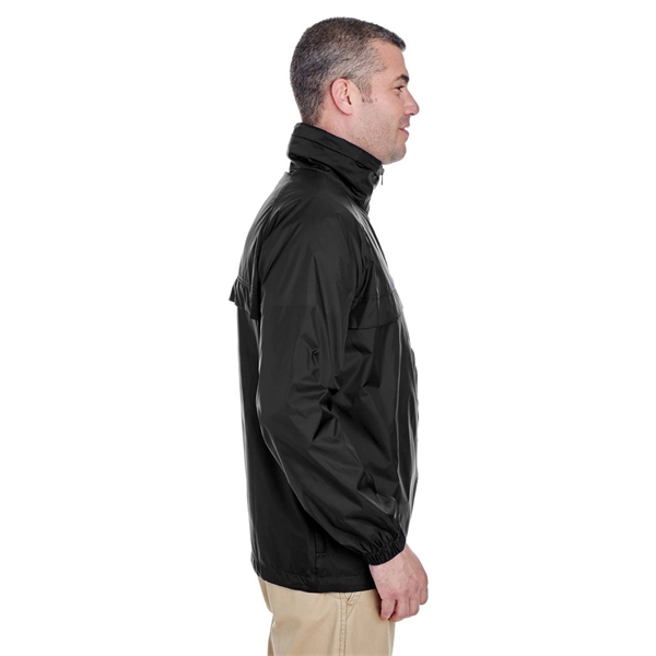 UltraClub Adult Full-Zip Hooded Pack-Away Jacket - UltraClub Adult Full-Zip Hooded Pack-Away Jacket - Image 3 of 13