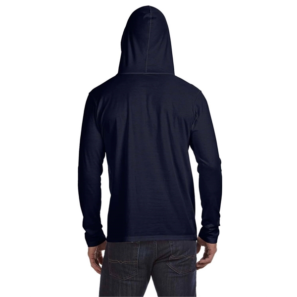 Gildan Adult Lightweight Long-Sleeve Hooded T-Shirt - Gildan Adult Lightweight Long-Sleeve Hooded T-Shirt - Image 11 of 51