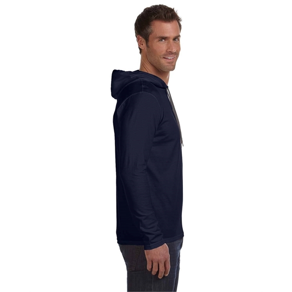 Gildan Adult Lightweight Long-Sleeve Hooded T-Shirt - Gildan Adult Lightweight Long-Sleeve Hooded T-Shirt - Image 12 of 51