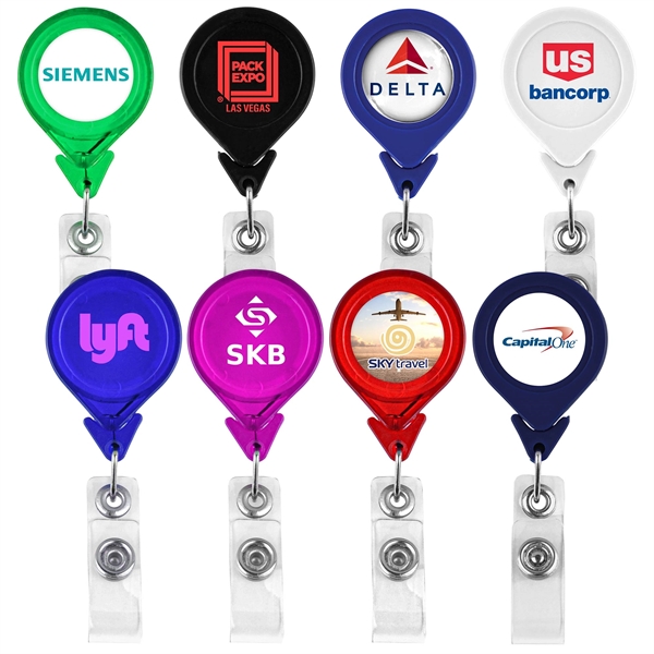 Tear Drop Retractable Badge Holder - Tear Drop Retractable Badge Holder - Image 0 of 9