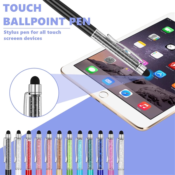Crystal Diamond Screen Touch Stylus Ballpoint Pens - Crystal Diamond Screen Touch Stylus Ballpoint Pens - Image 1 of 3