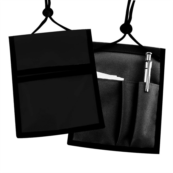 Nylon Multi-Pocket Credential Wallet w/ Neck Cord - Nylon Multi-Pocket Credential Wallet w/ Neck Cord - Image 1 of 2