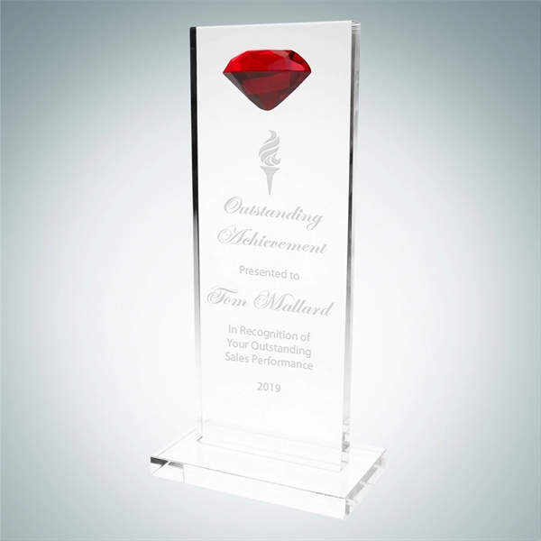 Tower Award with Red Diamond Accent
