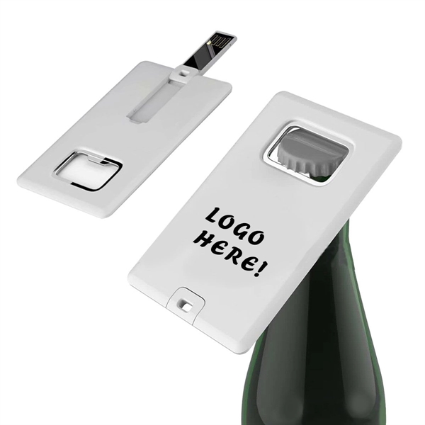 Credit Card Shape Flash Drive w/ Bottle Opener - Credit Card Shape Flash Drive w/ Bottle Opener - Image 0 of 9