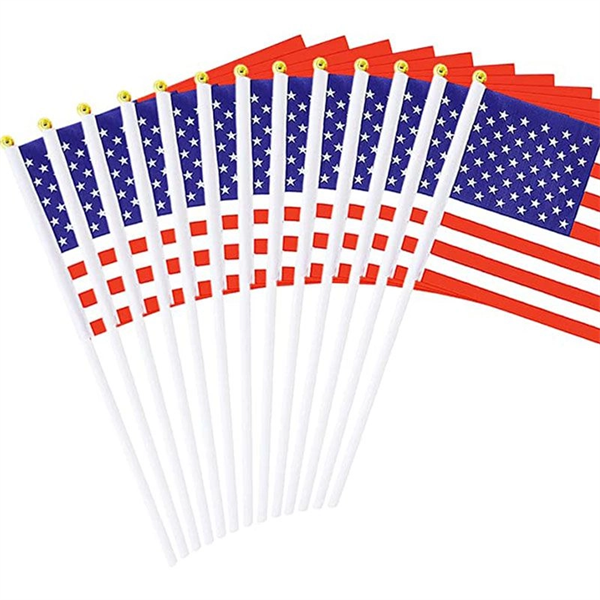 American Handheld Flags With Plastic Stick - American Handheld Flags With Plastic Stick - Image 0 of 4