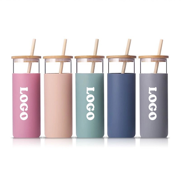 Glass Tumbler With Straw - Glass Tumbler With Straw - Image 0 of 6