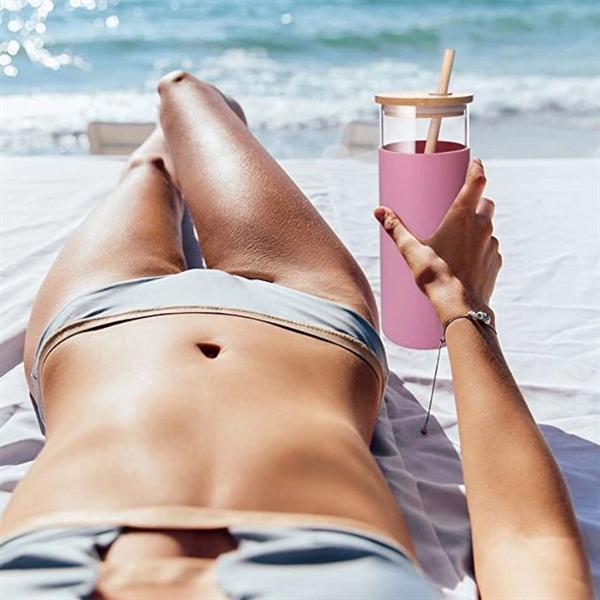 Glass Tumbler With Straw - Glass Tumbler With Straw - Image 6 of 6