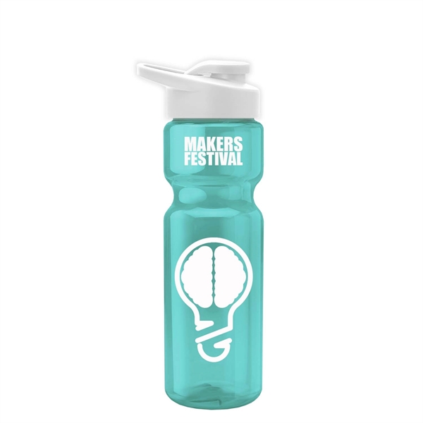 Champion 28 Oz. Transparent Bottle - Drink Thru Lid (Colors) - Champion 28 Oz. Transparent Bottle - Drink Thru Lid (Colors) - Image 0 of 9