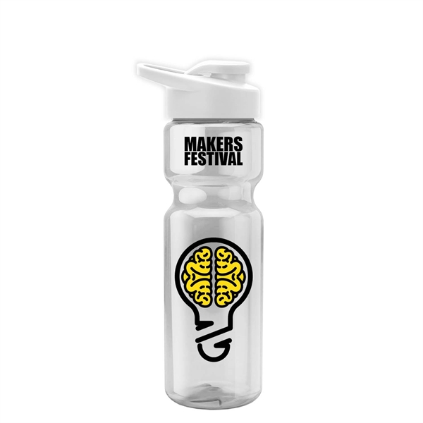 Champion 28 Oz. Transparent Bottle - Drink Thru Lid (Colors) - Champion 28 Oz. Transparent Bottle - Drink Thru Lid (Colors) - Image 3 of 9