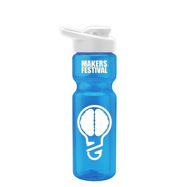 Champion 28 Oz. Transparent Bottle - Drink Thru Lid (Colors) - Champion 28 Oz. Transparent Bottle - Drink Thru Lid (Colors) - Image 4 of 9