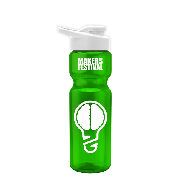 Champion 28 Oz. Transparent Bottle - Drink Thru Lid (Colors) - Champion 28 Oz. Transparent Bottle - Drink Thru Lid (Colors) - Image 5 of 9