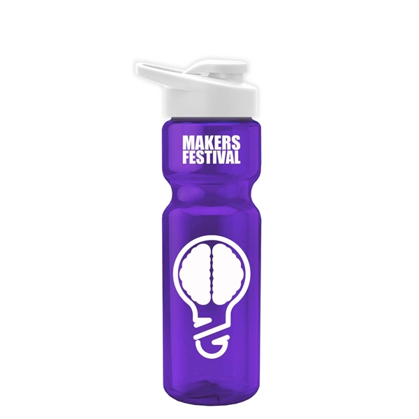 Champion 28 Oz. Transparent Bottle - Drink Thru Lid (Colors) - Champion 28 Oz. Transparent Bottle - Drink Thru Lid (Colors) - Image 7 of 9