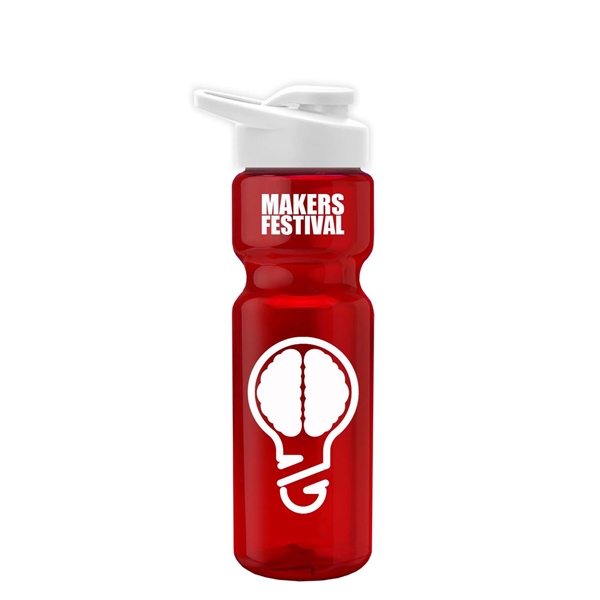Champion 28 Oz. Transparent Bottle - Drink Thru Lid (Colors) - Champion 28 Oz. Transparent Bottle - Drink Thru Lid (Colors) - Image 8 of 9