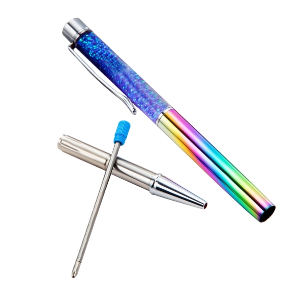 Rainbow Color Gradient Floating Glitter Pen - Rainbow Color Gradient Floating Glitter Pen - Image 1 of 3