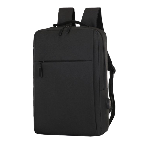 Nylon Waterproof Laptop Backpack With USB - Nylon Waterproof Laptop Backpack With USB - Image 11 of 11