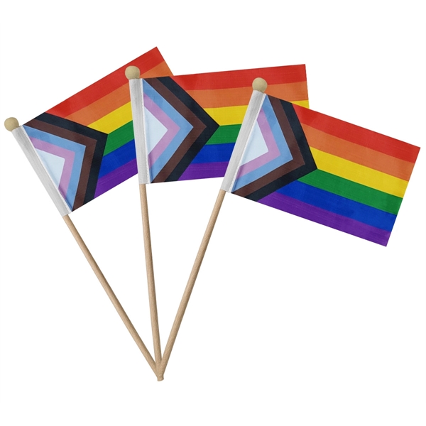 LGBTQ 4"x6" Progressive Gay Pride Flag V1 - Official Design - LGBTQ 4"x6" Progressive Gay Pride Flag V1 - Official Design - Image 1 of 1
