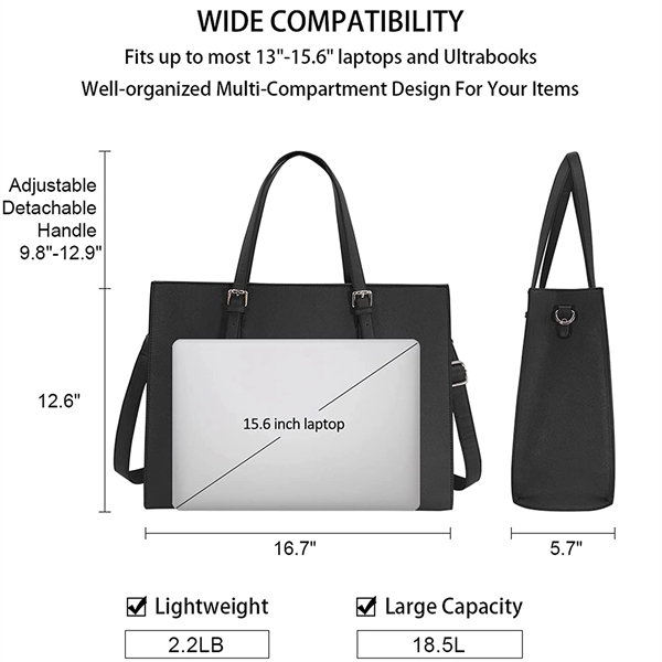 Business Office Briefcase Laptop Bag - Business Office Briefcase Laptop Bag - Image 4 of 5