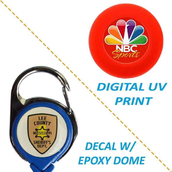Retractable Carabiner Badge Holder w/ J-Hook & Belt clip - Retractable Carabiner Badge Holder w/ J-Hook & Belt clip - Image 2 of 2