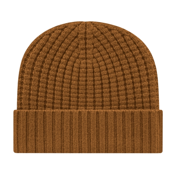 Premium Waffle Knit Cap with Cuff - Premium Waffle Knit Cap with Cuff - Image 8 of 11