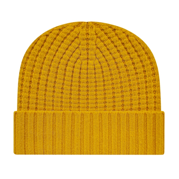 Premium Waffle Knit Cap with Cuff - Premium Waffle Knit Cap with Cuff - Image 9 of 11