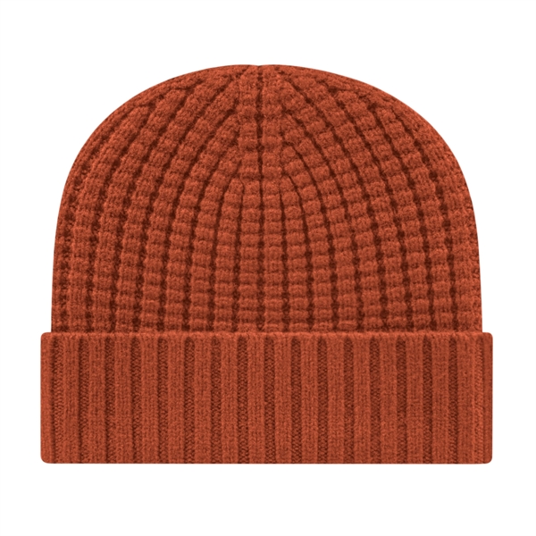 Premium Waffle Knit Cap with Cuff - Premium Waffle Knit Cap with Cuff - Image 10 of 11