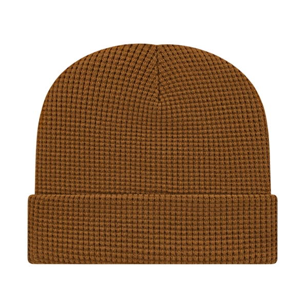 Waffle Knit Cap with Cuff - Waffle Knit Cap with Cuff - Image 4 of 8