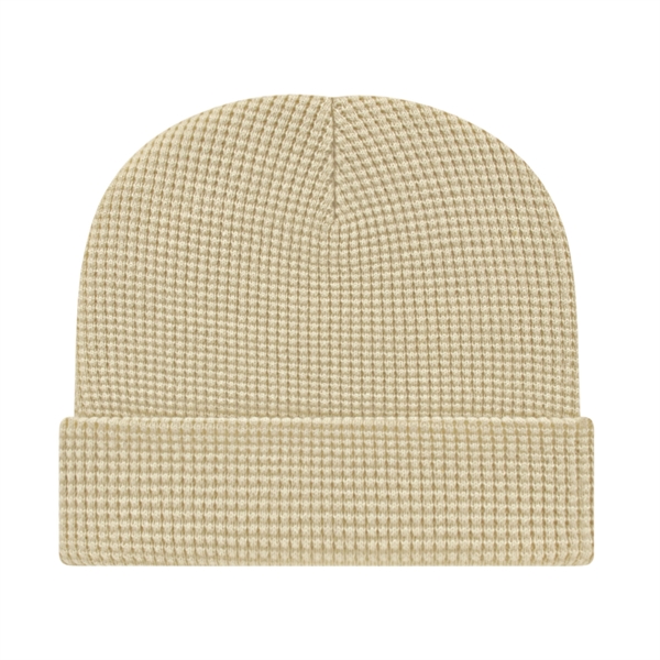 Waffle Knit Cap with Cuff - Waffle Knit Cap with Cuff - Image 5 of 8