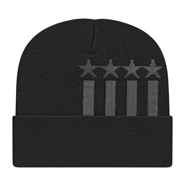 Stars & Stripes Knit Cap with Cuff - Stars & Stripes Knit Cap with Cuff - Image 4 of 4